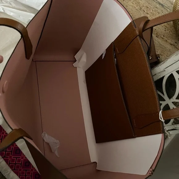 New Tory Burch large Blake tote & clutch park color - Picture 4 of 11